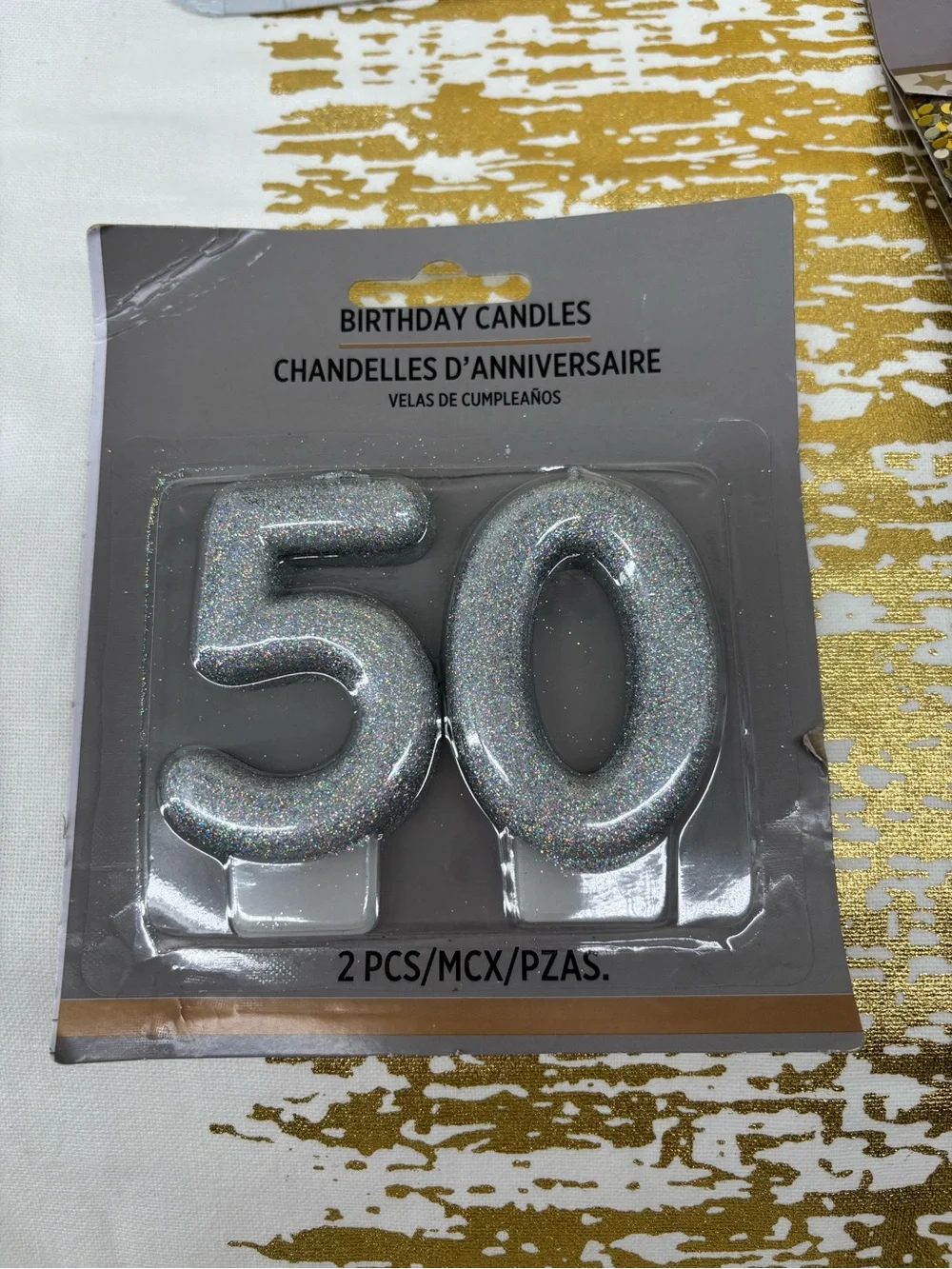 NWT 40 plates, 3 confetti sets, 1 candle 50th birthday kit
